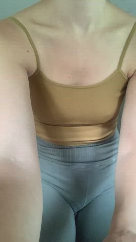 bending over thong yoga pants clip
