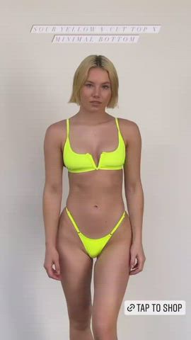 Ass Blonde Thong clip