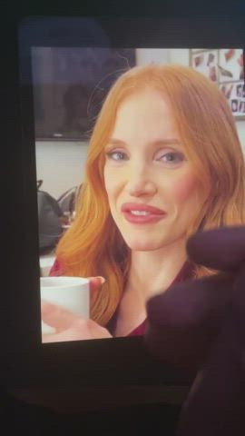 celebrity cum jessica chastain tribute clip