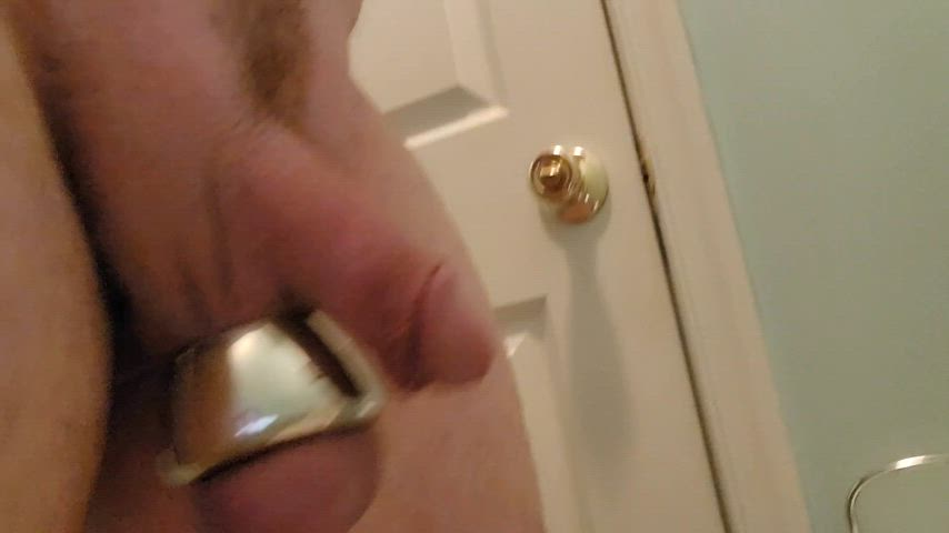 peeing pee penis stretching balls clip