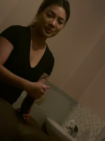 Asian BBC Cumshot Massage clip