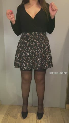 Boobs Innies Lingerie Nude Pantyhose Skirt Teasing clip