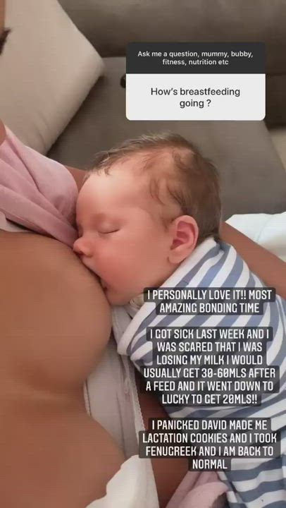 Breastfeeding Natural Tits Selfie clip