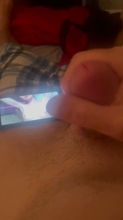 Cum tribute on perfect tits