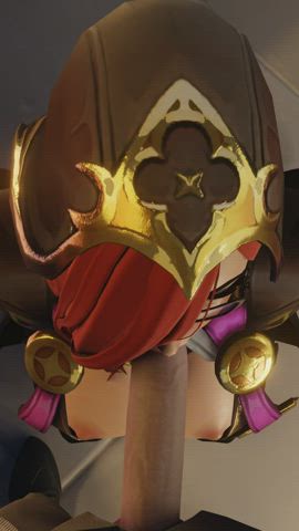 blowjob deepthroat glasses huge tits league of legends porn pov redhead rule34 clip
