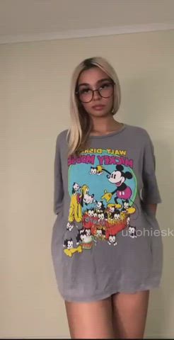Blonde Boobs Glasses clip