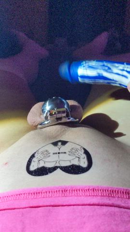 masturbating sissy femboy chastity clip