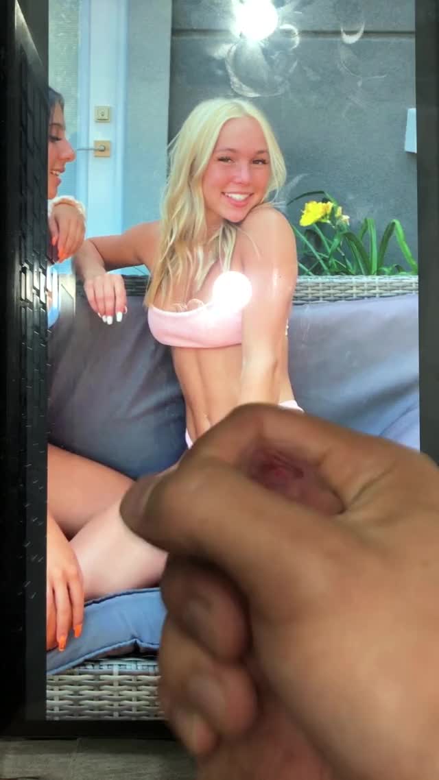 Blonde cutie gets covered