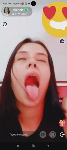 21 years old ahegao brazilian brunette model skinny teen clip