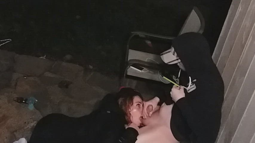 Balls Sucking Loop Public clip