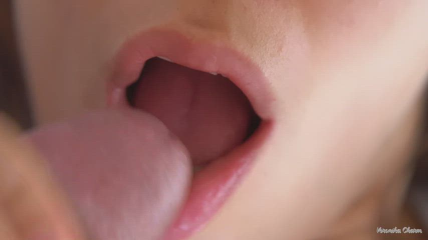 Her Sensual Lips & Tongue Make Him Cum In Mouth (by Veronika Charm)