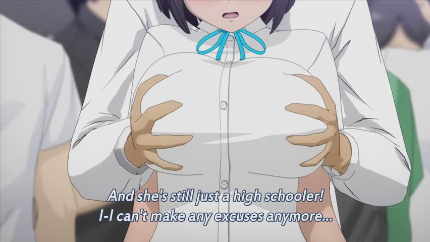 Animation Caption Frotting Grabbing Hentai Schoolgirl Student Uniform clip