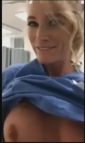 Hot nurse in a public hospital