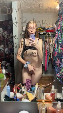 babe long hair milf mirror slimthick small tits tall white girl clip