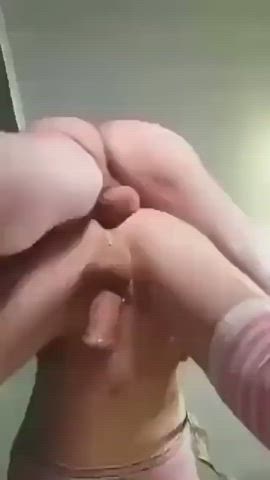 anal creampie crossdressing cumshot femboy gay knee high socks clip