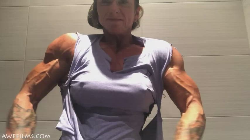 Diana Prince Destroys Her Workout Top in the Changing Room
