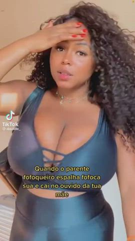 busty cleavage huge tits clip