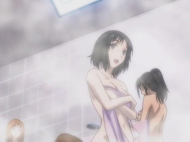 animation anime bathtub booty ecchi sauna clip