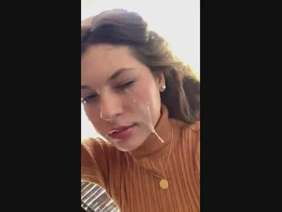 Cum Facial Selfie clip
