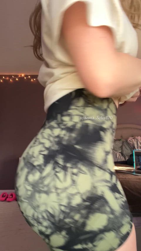 My new yoga shorts show off all the jiggle