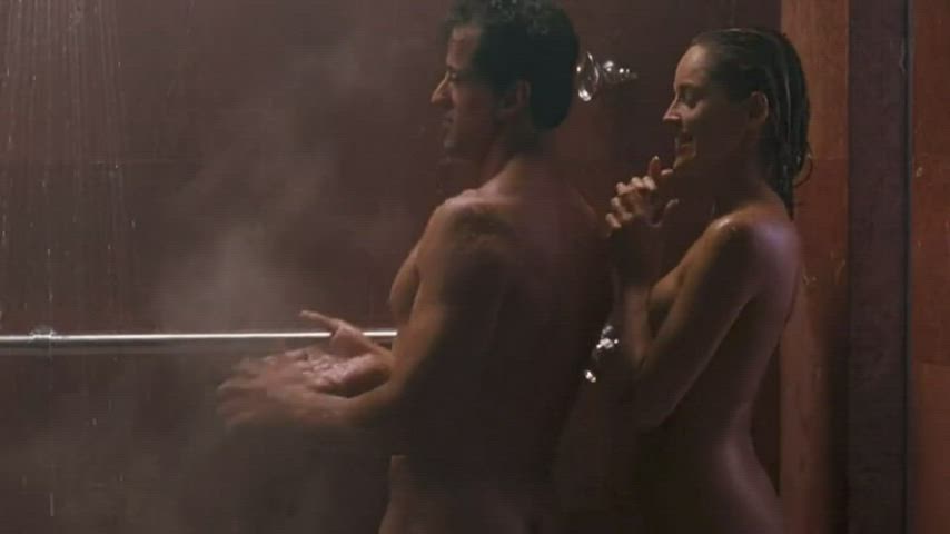 celebrity nipples shower clip