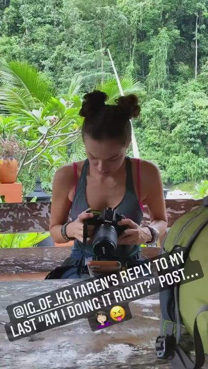 Bikini Brunette Outdoor clip