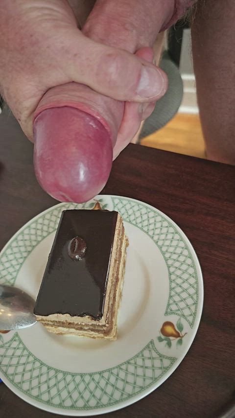 cum swallow cumshot food fetish slow motion clip