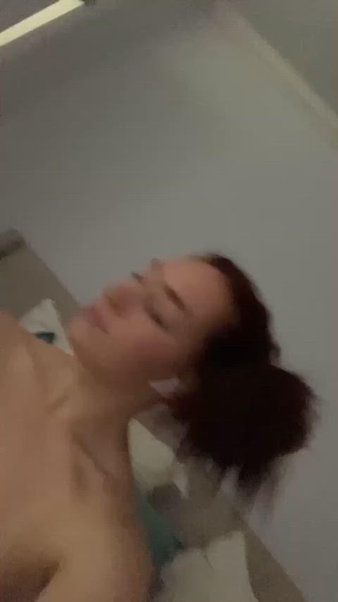Cuck's sexy gf riding pillow imagining someone else