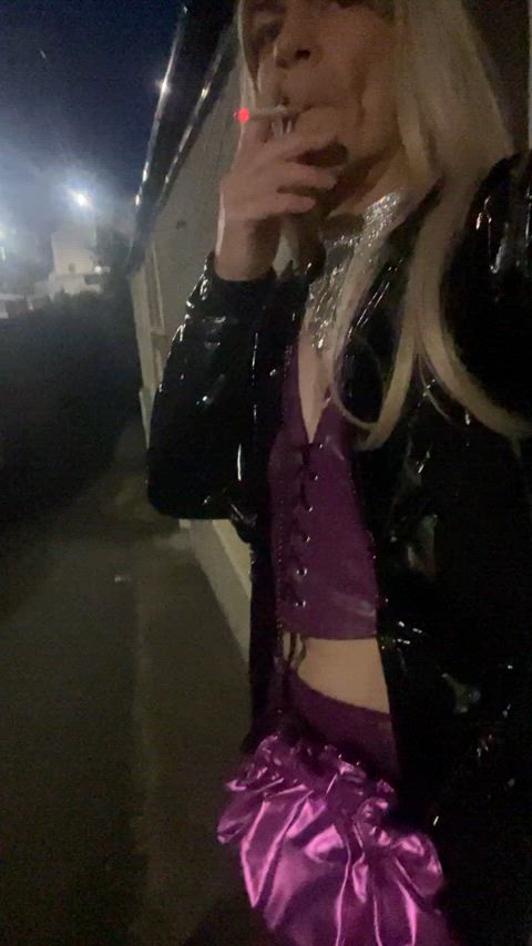 anal bdsm chastity exposed outdoor sissy sissy slut smoking submissive clip