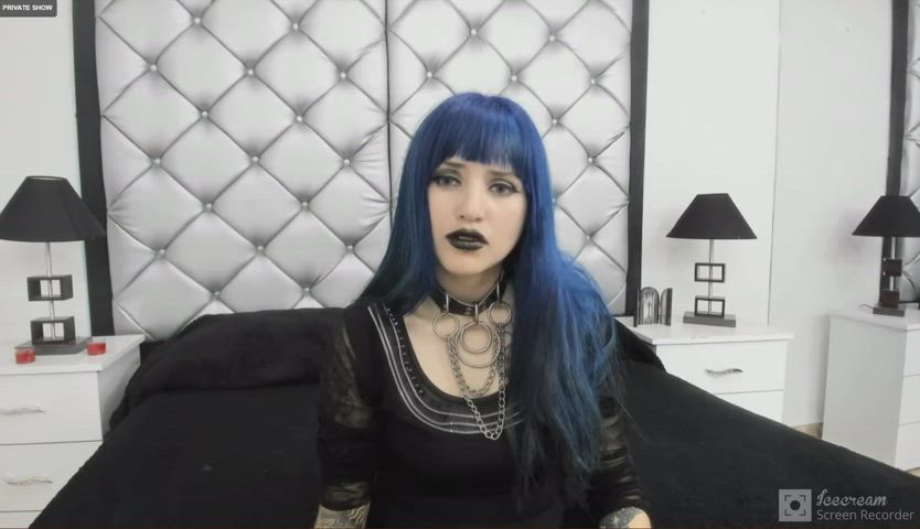 Ahegao Goth Webcam clip