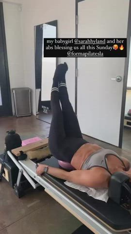 sarah hyland spandex workout clip