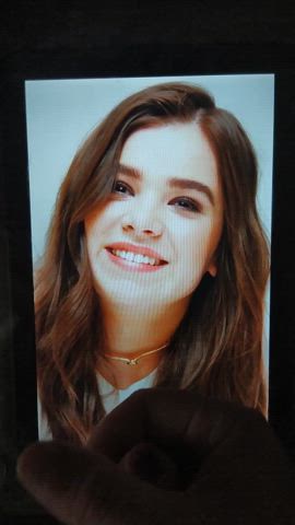 brunette celebrity cum cumshot facial hailee steinfeld smile tribute clip