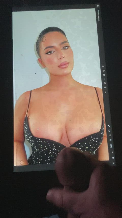 cum tribute cum on tits cleavage dress jerk off clip