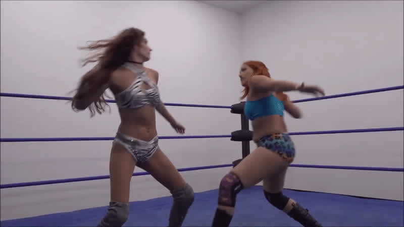 brunette mexican white girl wrestling clip