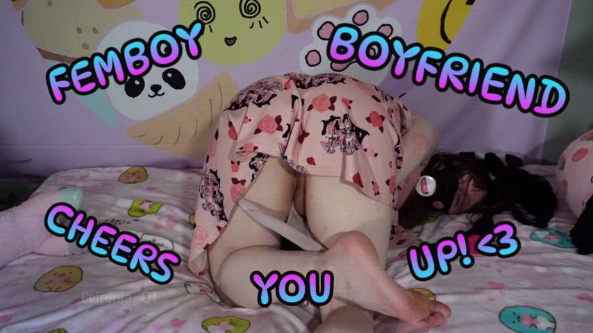 boyfriend femboy kiss pale panties sissy striptease trans trans woman upskirt clip