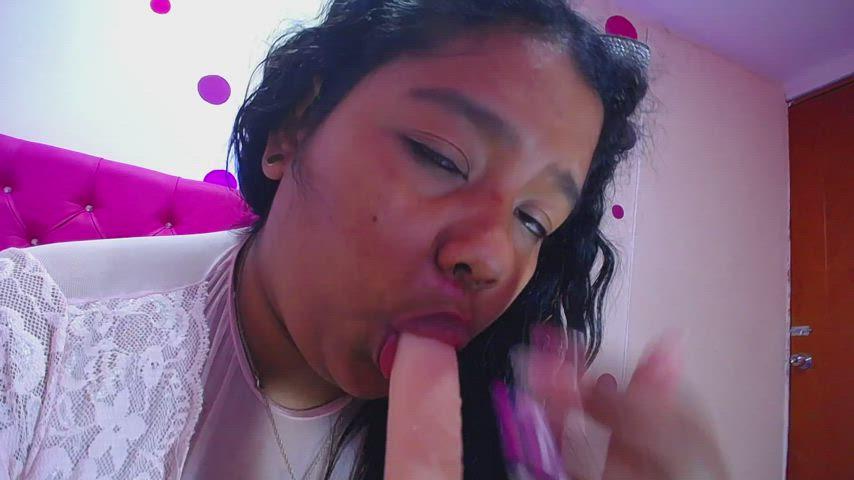 amateur blowjob deepthroat dildo ebony latina milf nsfw clip