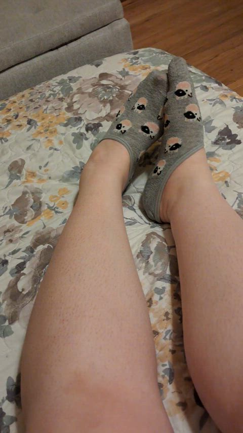 Taking off my cute socks