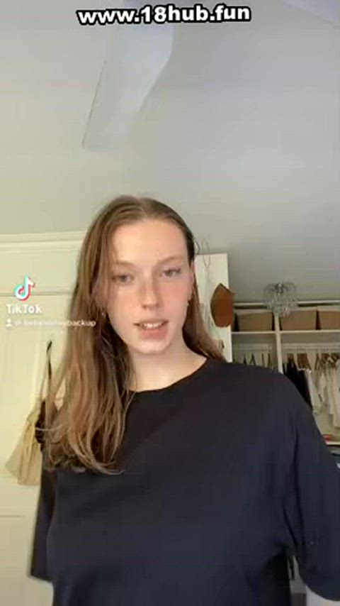 big tits boobs brunette cute double blowjob orgasm sex tiktok clip