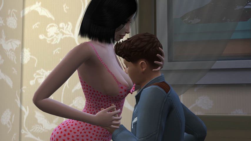 animation big tits breast sucking breastfeeding secretary tits titty fuck clip