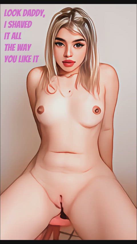 big dick blonde caption cartoon comics cumshot daughter shaved pussy step-daughter
