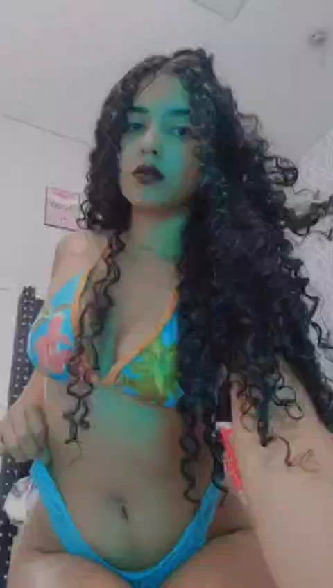 big tits curly hair latina milf sensual tits clip