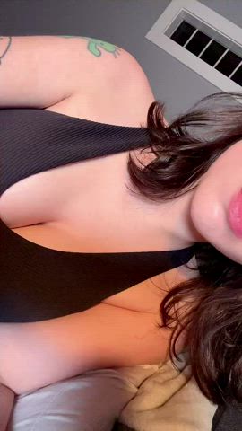 big tits brunette busty huge tits nsfw solo tattoo tease thick tits clip