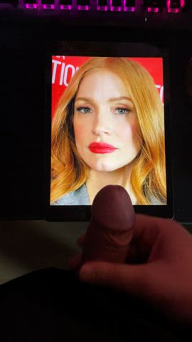 celebrity cum cumshot jessica chastain tribute clip