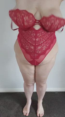 bbw lingerie natural tits clip