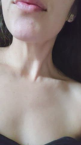 Brunette Glasses Tongue Fetish clip