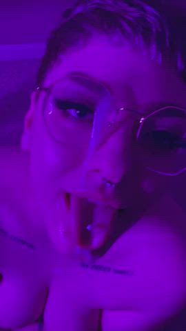bbw cum cumshot facial glasses short hair clip