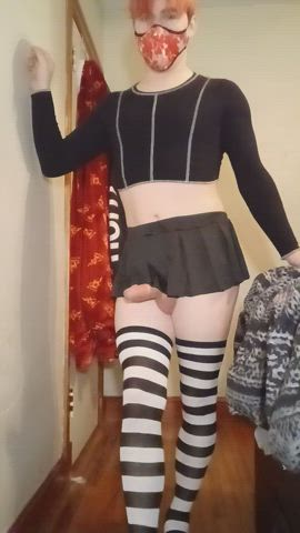 femboy knee high socks penis solo thighs femboys clip