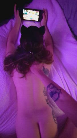 He caught me gaming naked and had to slip in for a quickie