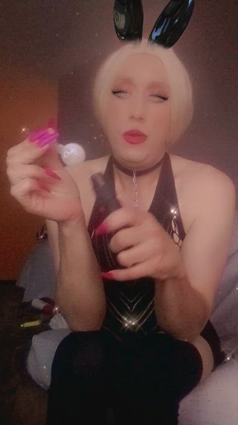 amateur femboy smoking blowing-clouds clip