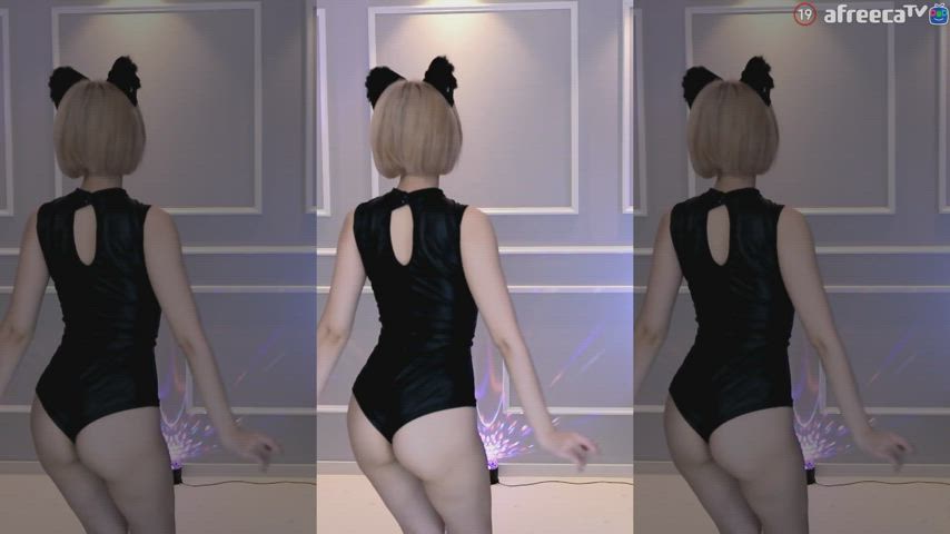 asian ass dancing korean short hair clip
